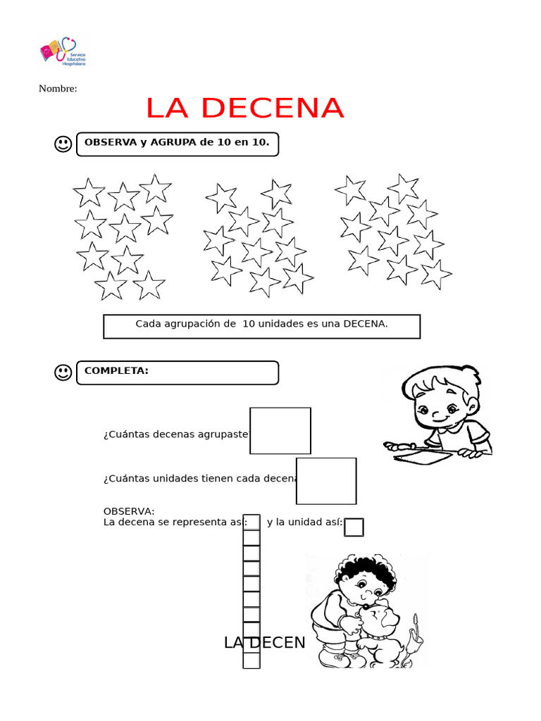La Decena para Ninos de 5 Anos | PDF