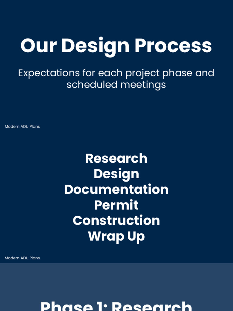 Modern+ADU+Plans+Design+Process+ +What+to+Expect | PDF | Surveying