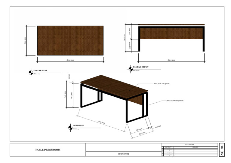 Furniture Design Specifications and Revisions | PDF