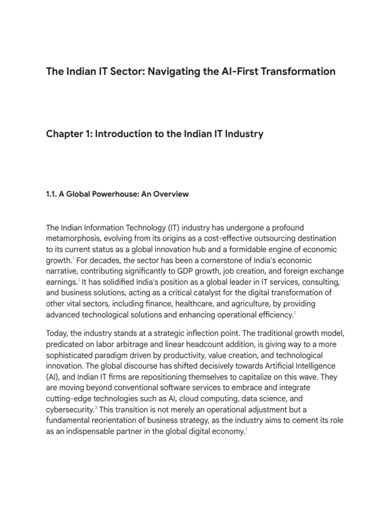 Indian IT Sector's AI Transformation | PDF | Artificial Intelligence ...
