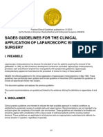 Guidelines For The Clinical Application of Laparoscopic Biliary Tract Surgery