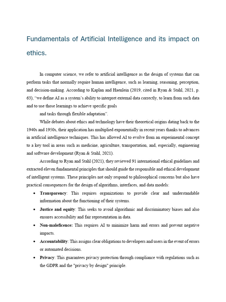 AI Ethics: Principles and Applications | PDF | Artificial Intelligence ...