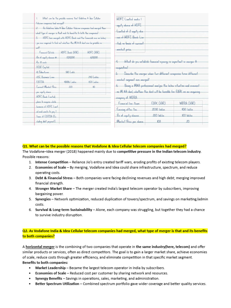 M&A | PDF | Mergers And Acquisitions | Equity (Finance)