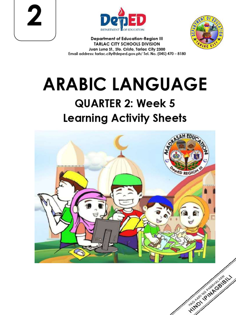 8Q2 Wk5 ArabicLanguage2 LAS Saimah Final | PDF