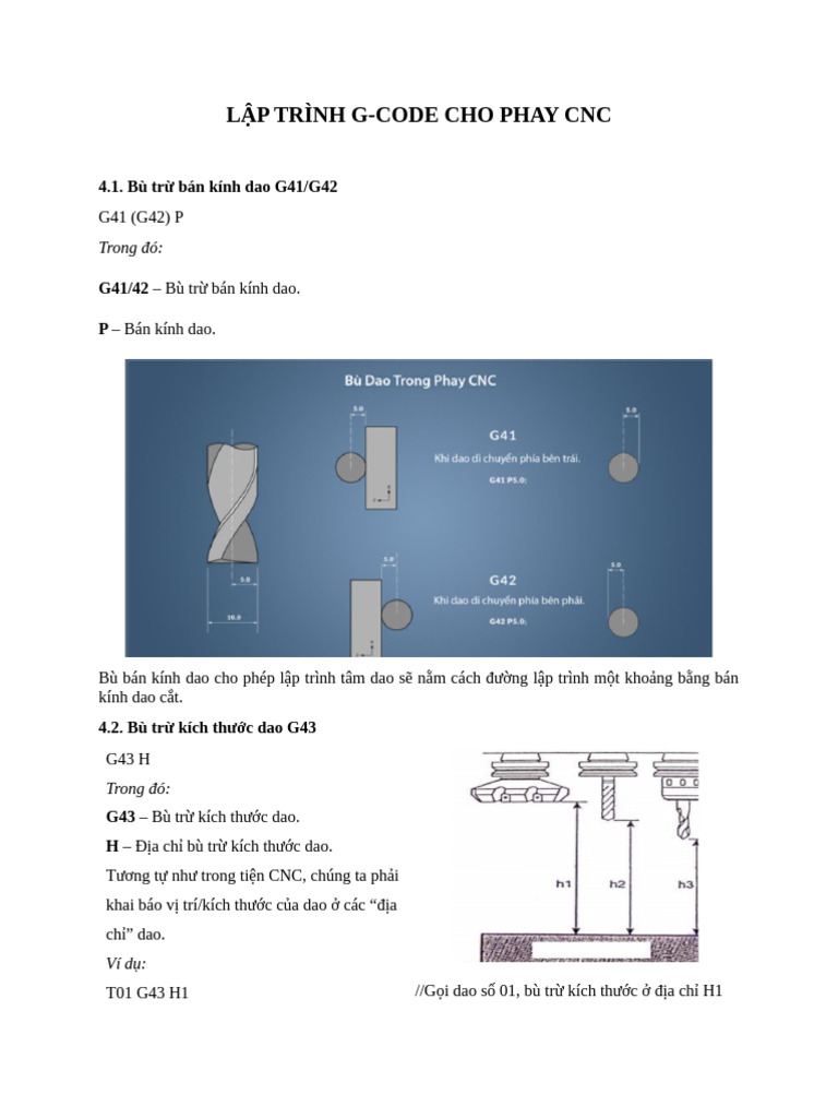 Bài 4. Lập trình G-code cho phay CNC | PDF