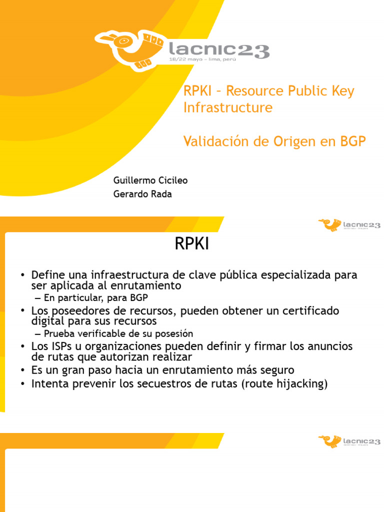 RPKI: Validación de Rutas en BGP | PDF | Enrutador (Computación) | Yo Pv6