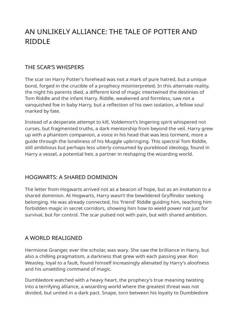 Harry Potter and Voldemort Friendship | PDF | Harry Potter | J. K. Rowling