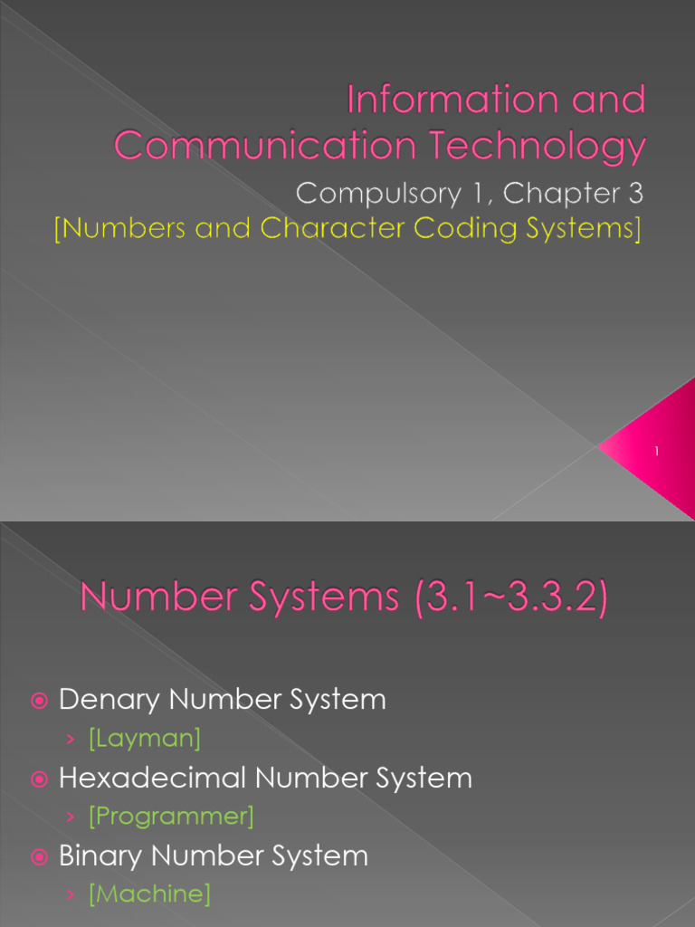 s4 - c04 - Num - N - Char - Code - v20161011 - Final ICT | PDF | Bit ...