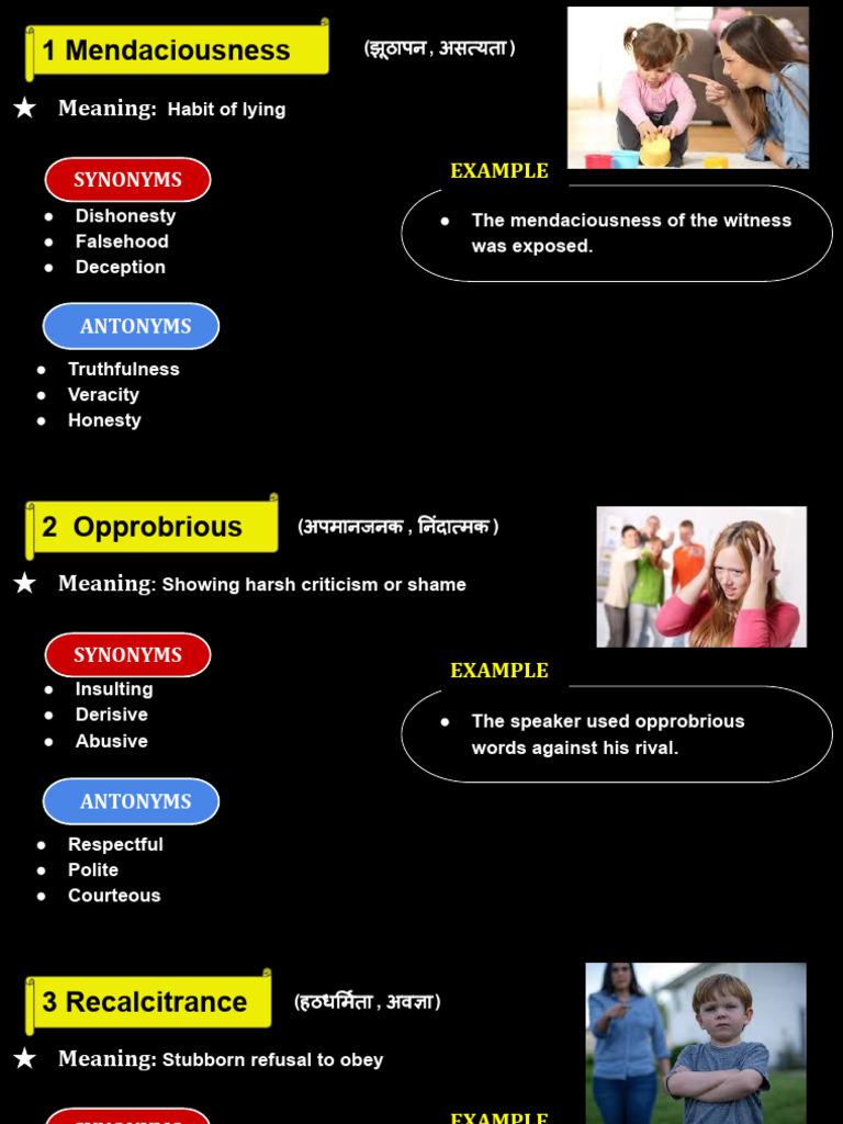 Vocabulary: Synonyms and Antonyms | PDF