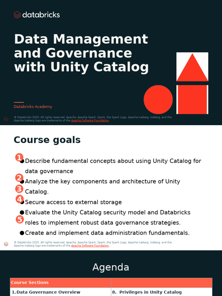 Data Governance with Unity Catalog | PDF | Databases | Apache Spark