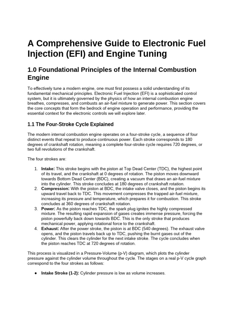 Introduction To EFI Tuning | PDF | Internal Combustion Engine | Throttle
