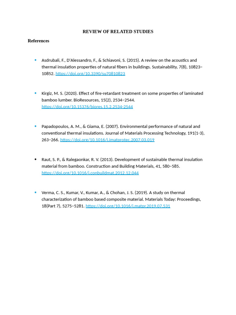 Review of Natural Fiber Insulation Studies | PDF
