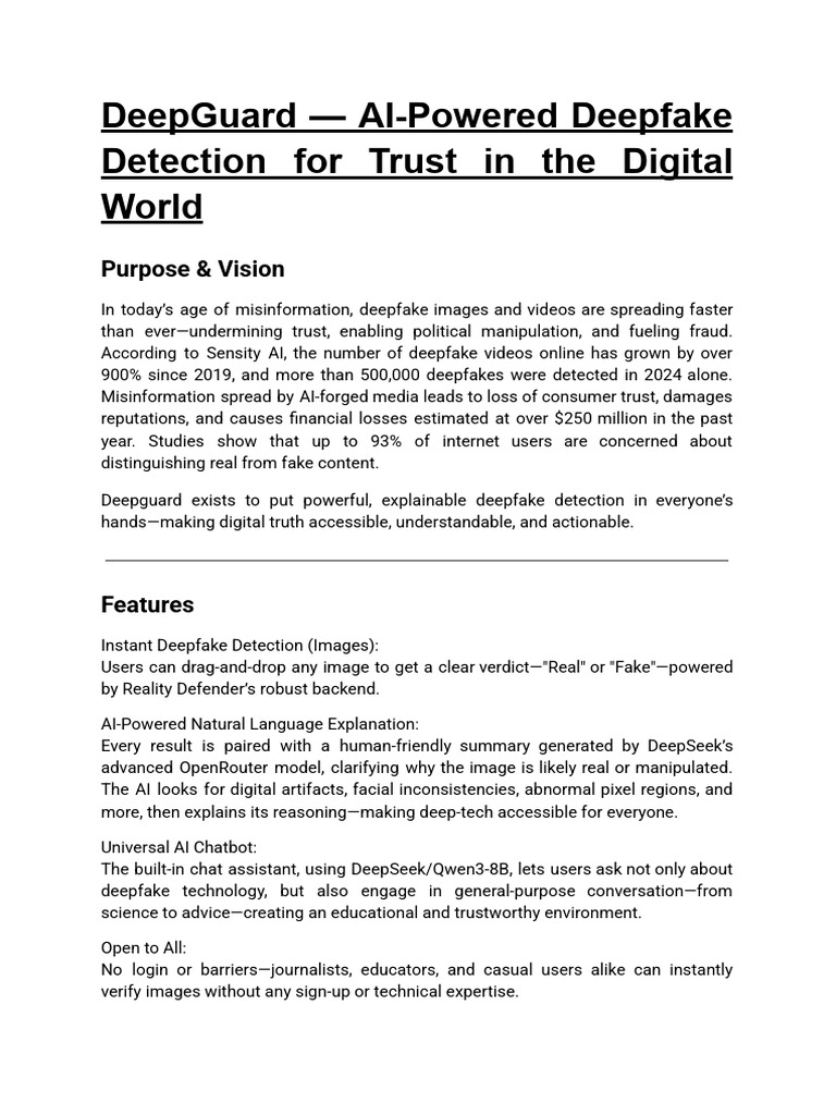 DeepGuard Info | PDF | Artificial Intelligence | Intelligence (AI ...