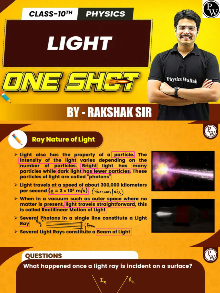 Light - Class Notes | PDF