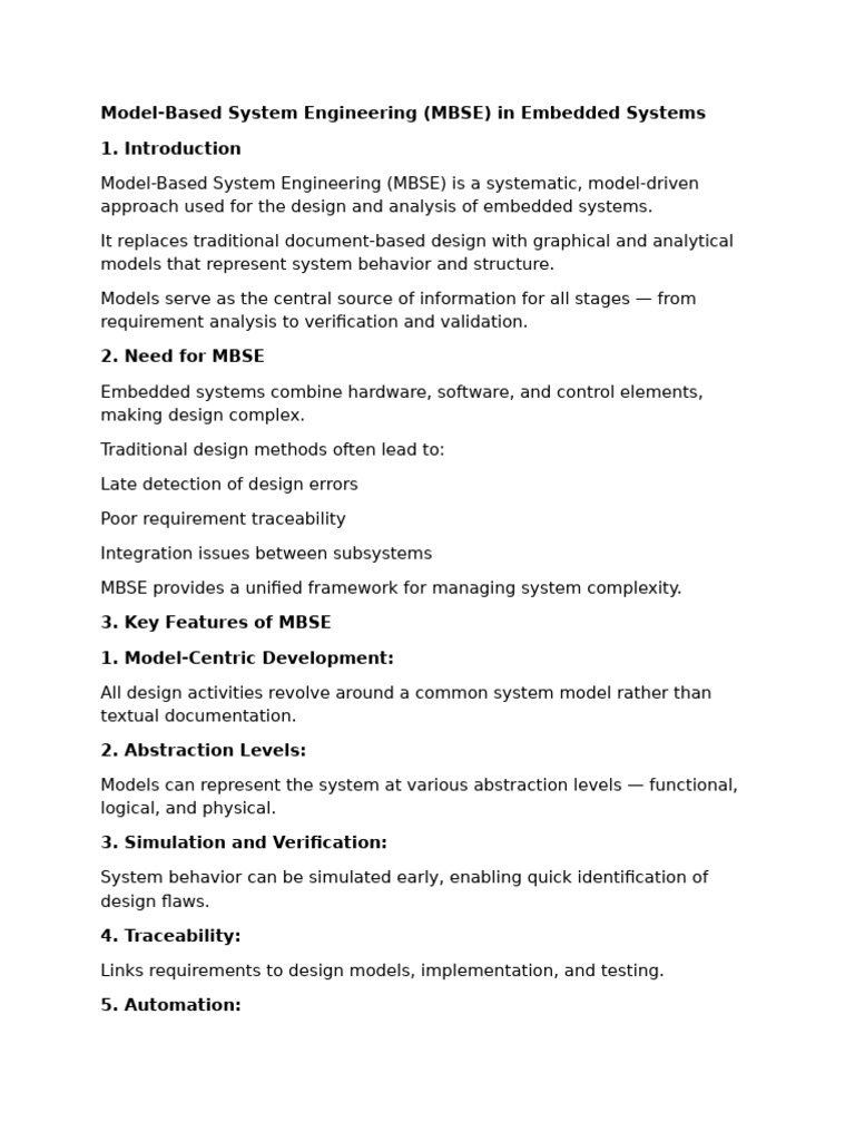 MBSE for Embedded Systems Design | PDF | System | Simulation