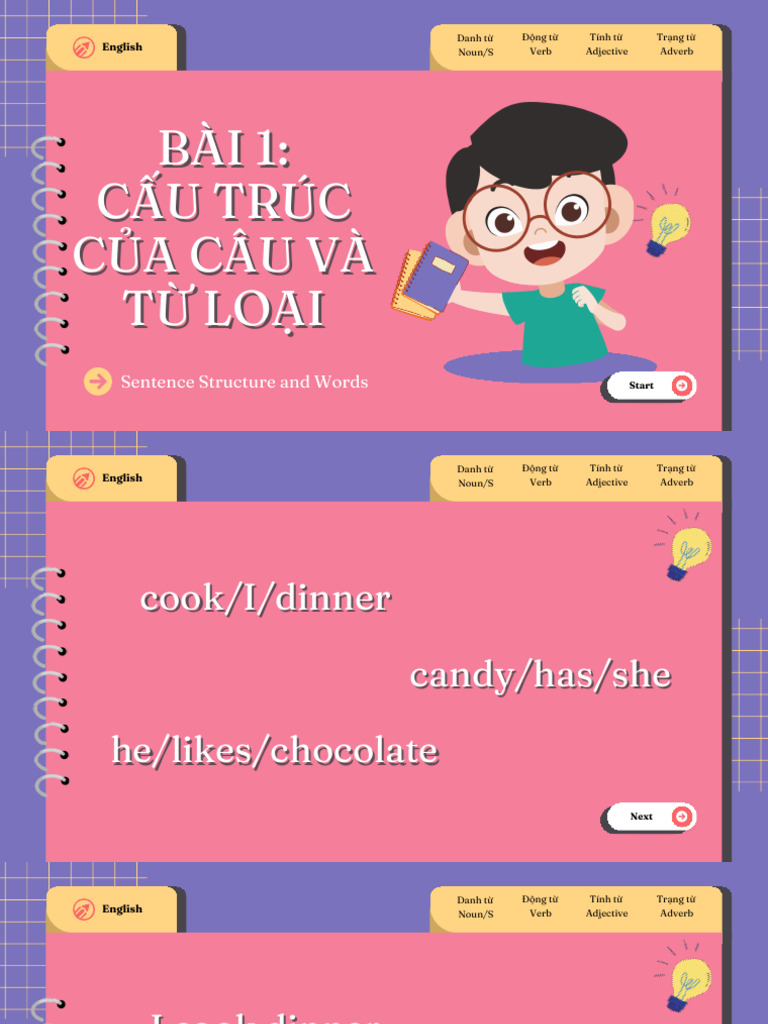 Bài 1 Cấu Trúc Của Câu Và Từ Loại | PDF