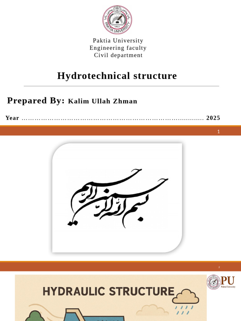 Hydraulic Structures and Dams Overview | PDF | Dam | Hydropower