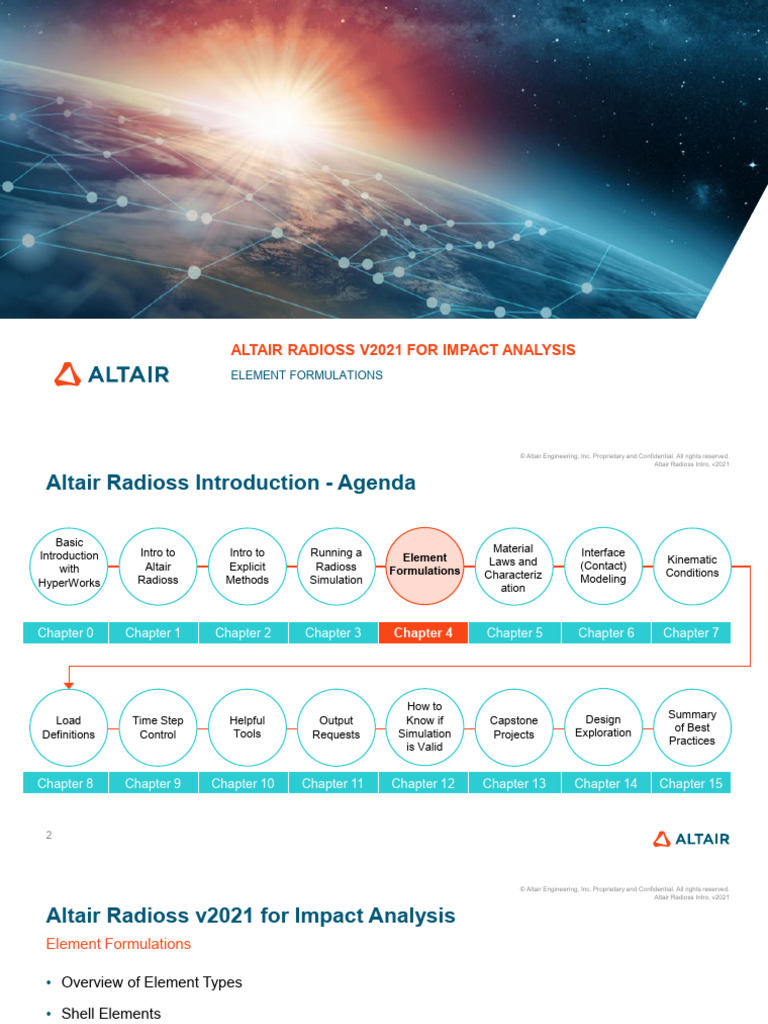 04 ElementFormulations Radioss Intro v2021 MAR22-2021 | PDF