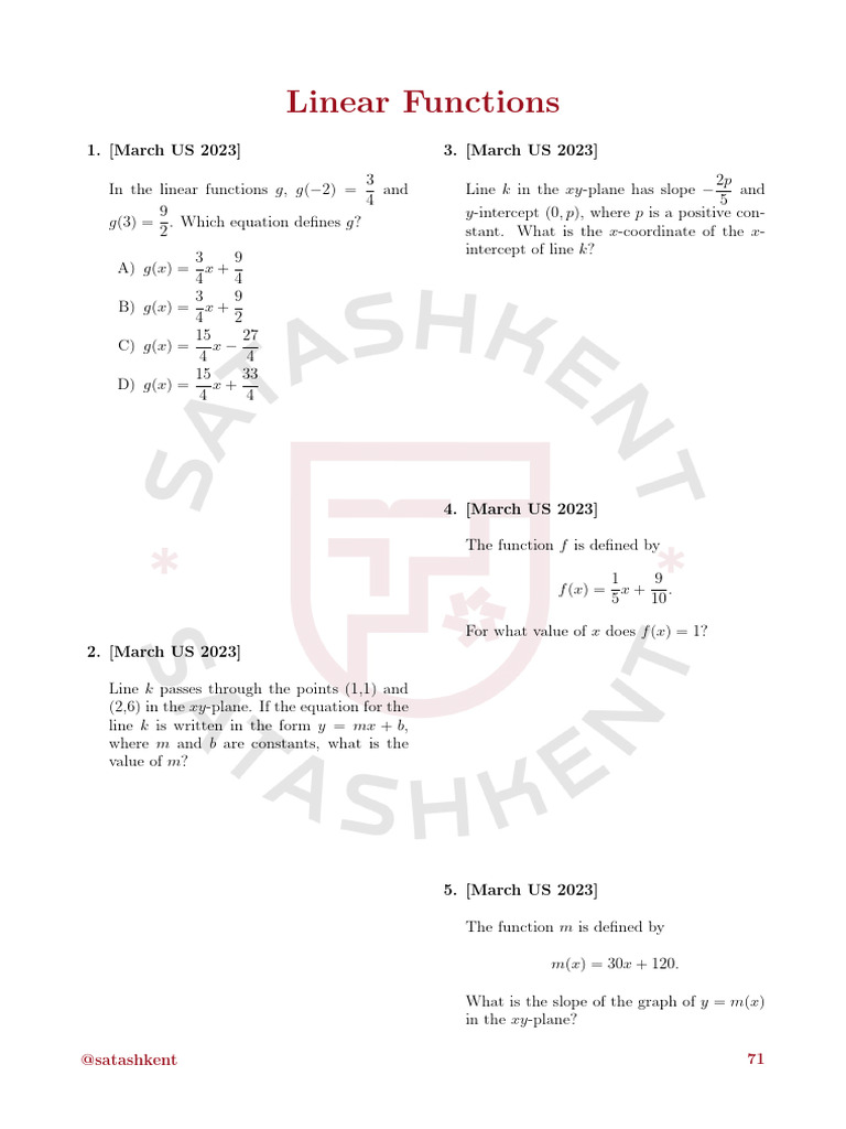 Linear Functions and Their Applications | PDF | Mathematics ...