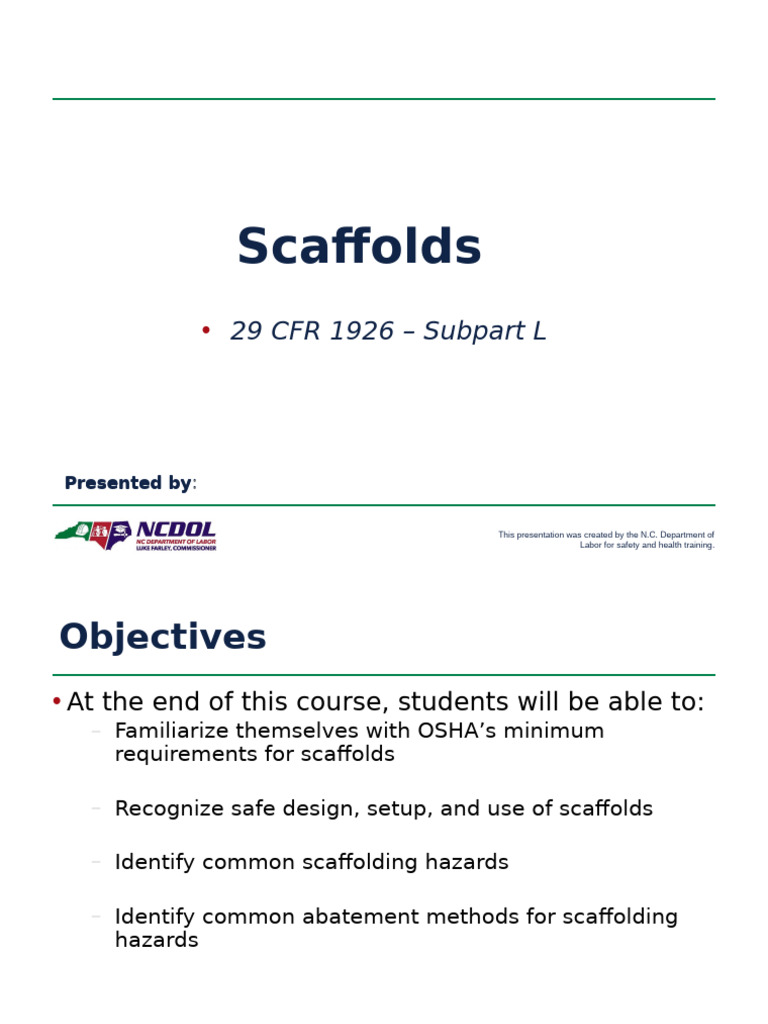 1926 Scaffolds Ci 1 | PDF | Scaffolding | Occupational Safety And Health