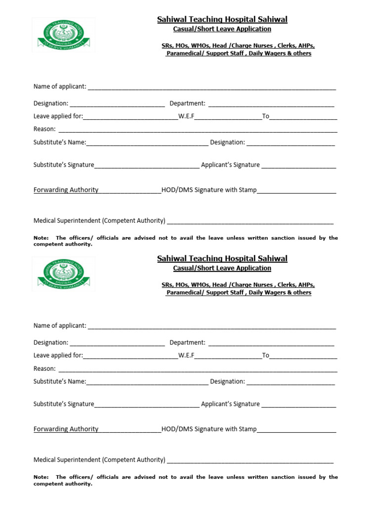 Leave Form | PDF