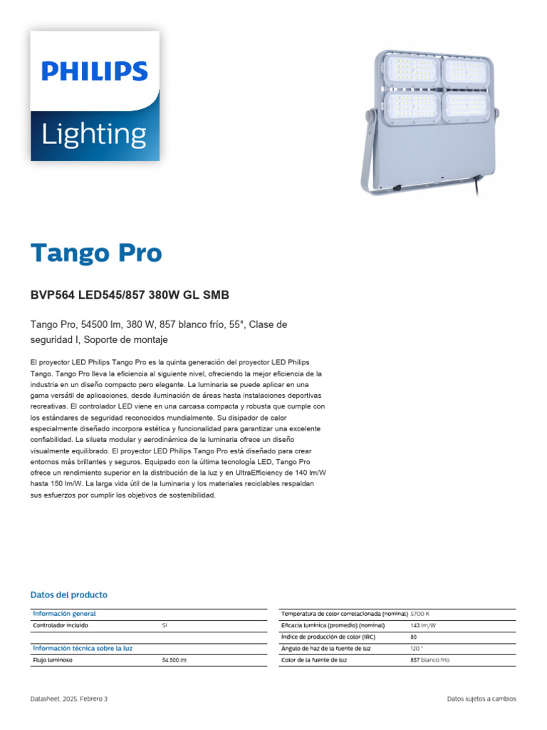 Lighting Lighting: Tango Pro | PDF | Diodo emisor de luz