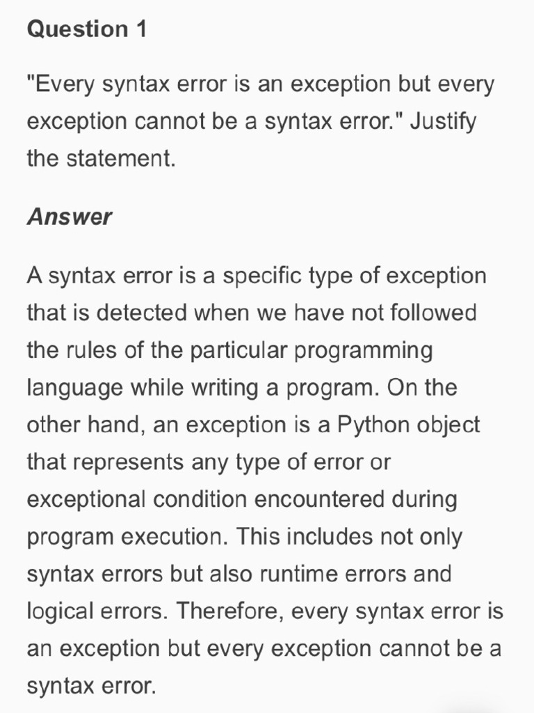 Ch-6 (Exception Handling) | PDF