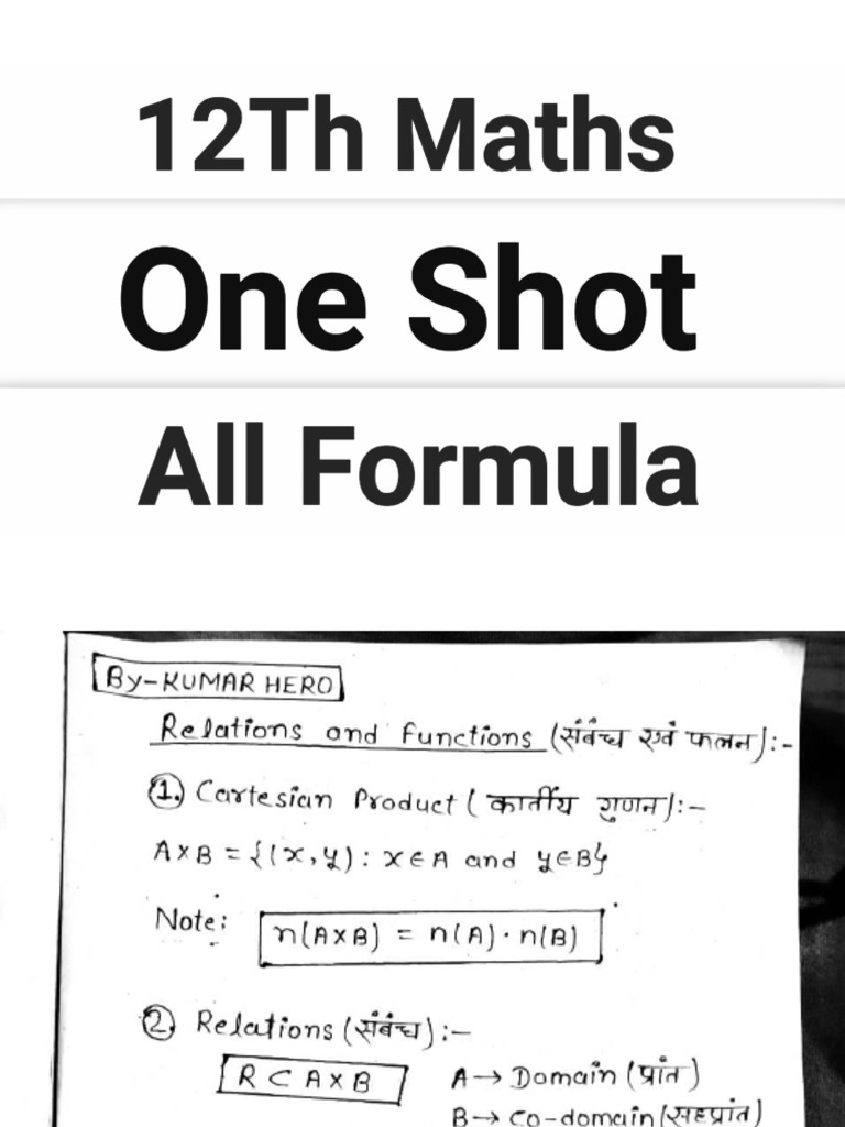 Maths Short Notes For Boards | PDF