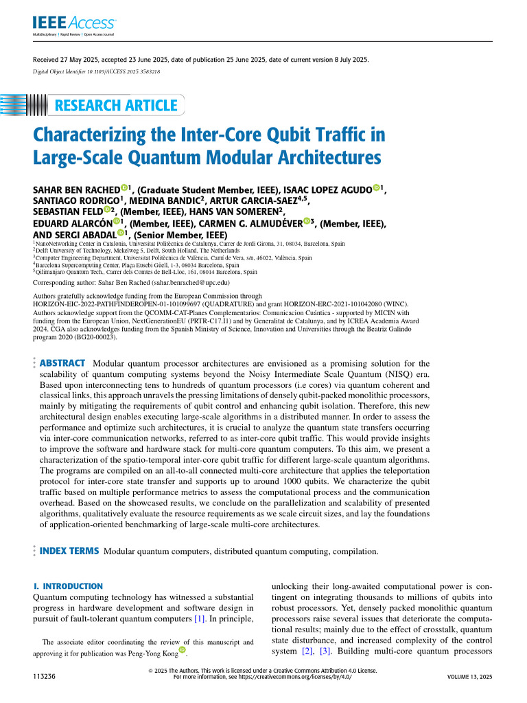 Inter-Core Qubit Traffic in Quantum Architectures | PDF | Quantum ...