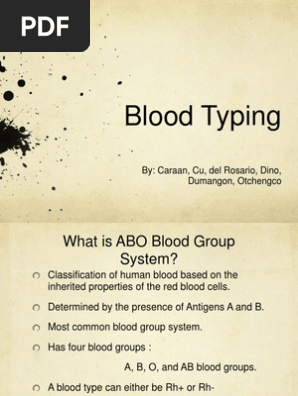 Blood Typing Presentation Blood Type Histology