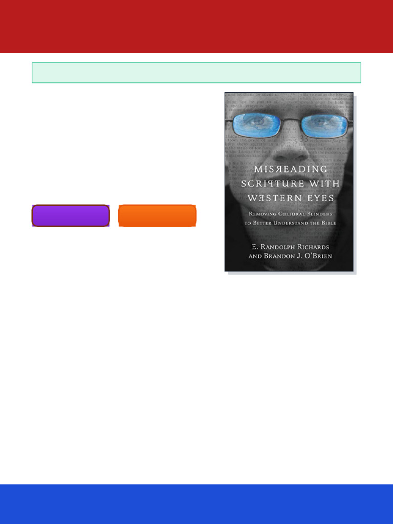 Misreading Scripture with Western Eyes Removing Cultural Blinders to ...