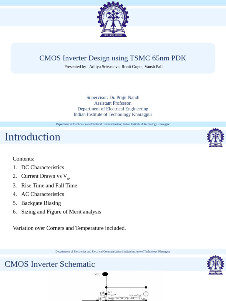 CMOS Inverter Design with TSMC 65nm PDK | PDF | Power Inverter | Mosfet