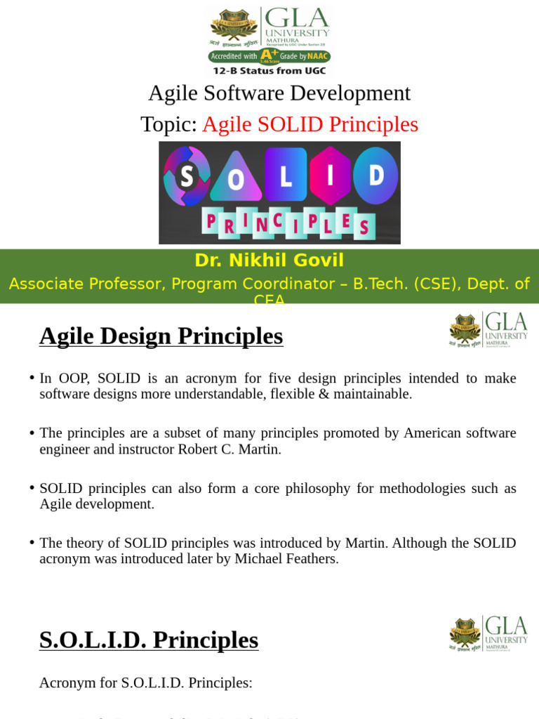 Agile SOLID Principles Explained | PDF | Solid | Interface (Computing)