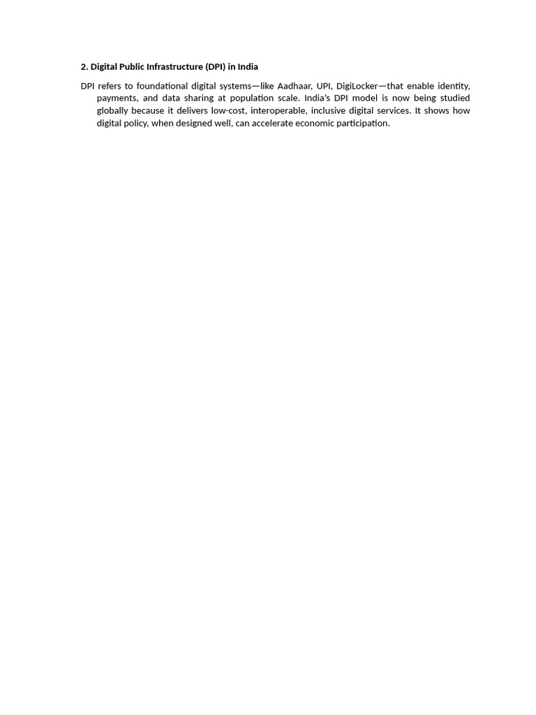 India's Digital Public Infrastructure Explained | PDF