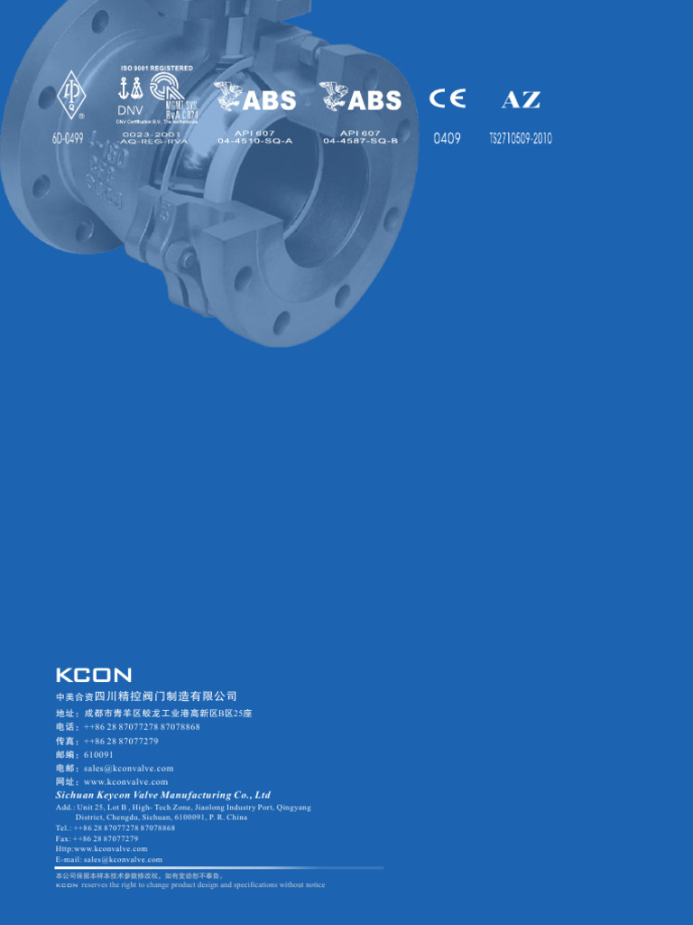 KCON GGC Catalogue | PDF | Valve | Corrosion