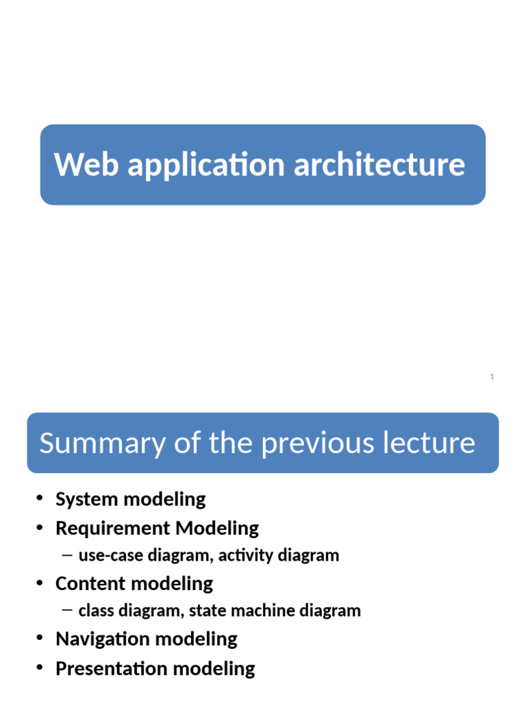 Web Application Architecture Overview | PDF | World Wide Web | Internet ...