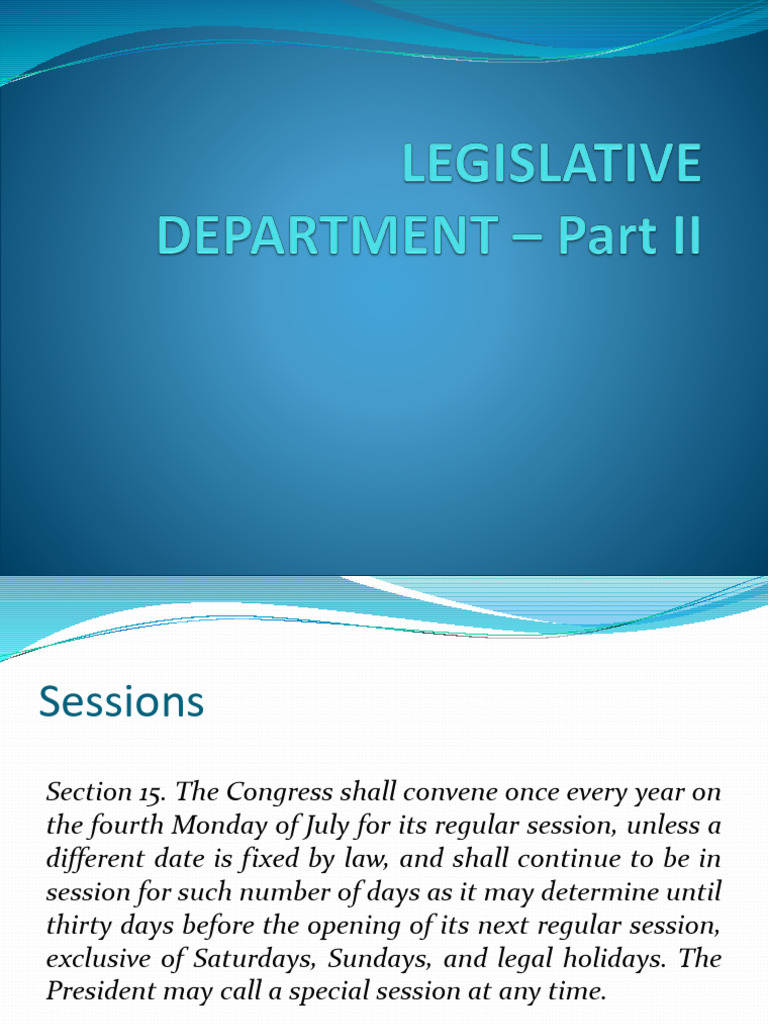 Legislative Department II | PDF | United States House Of ...
