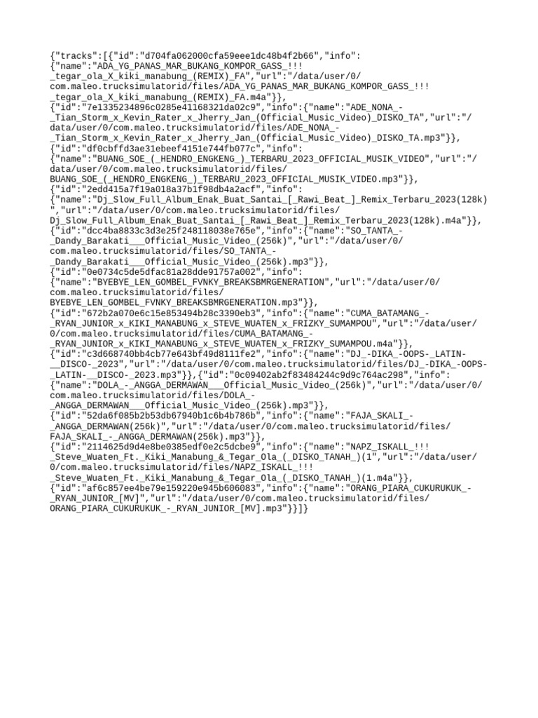 Tracks | PDF | Multimedia | Computer File Formats