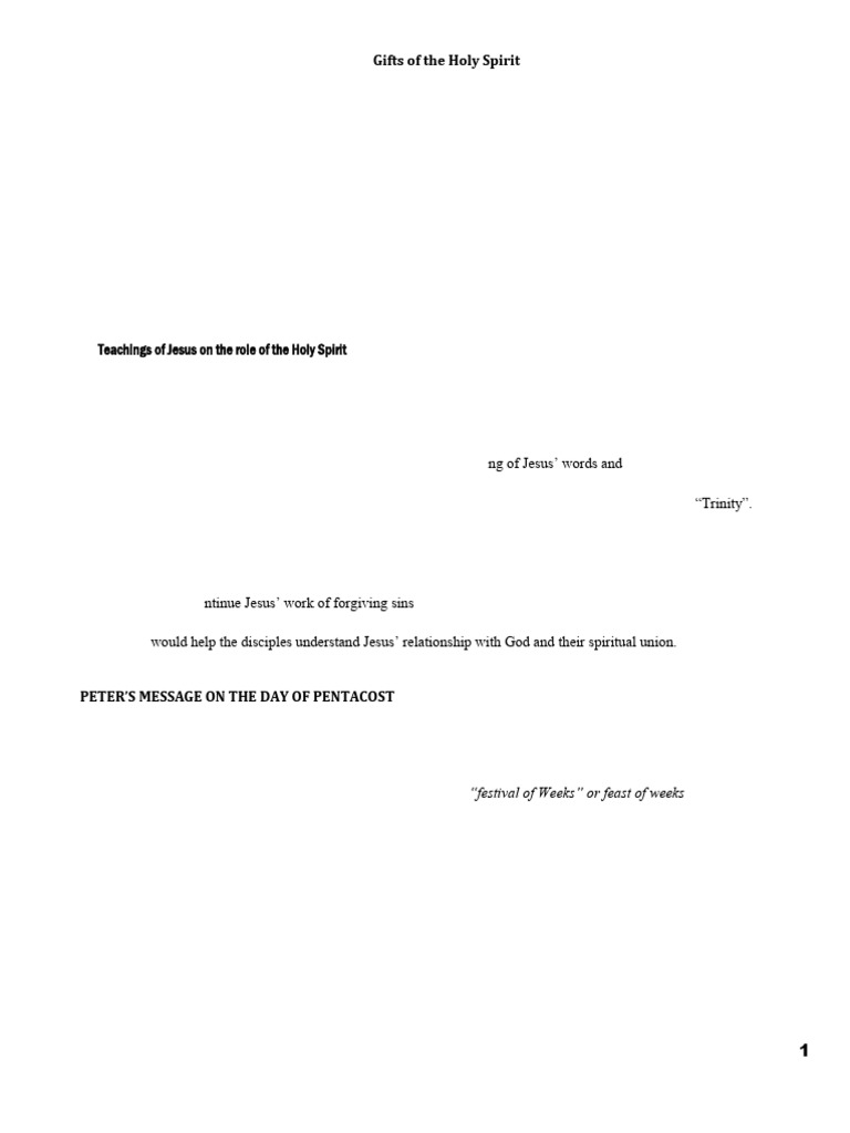 Understanding the Gifts of the Holy Spirit | PDF | Prophet | Spiritual Gift