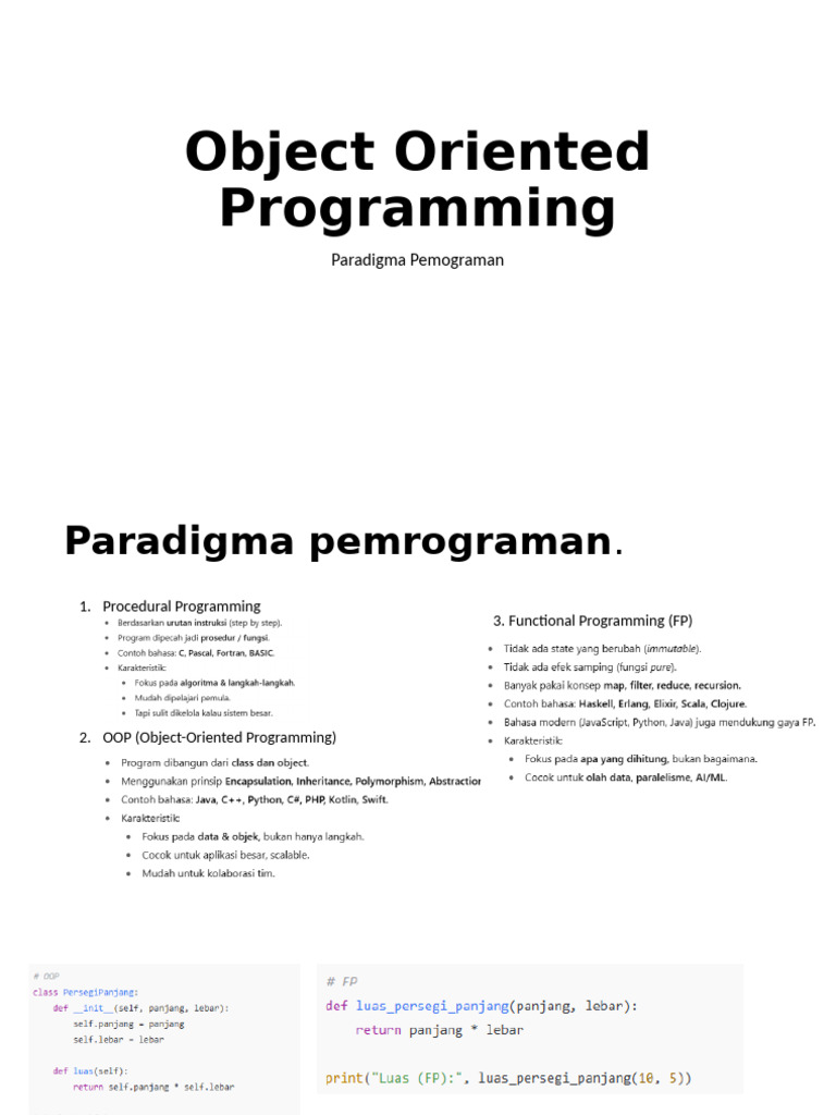 Overview of Programming Paradigms | PDF