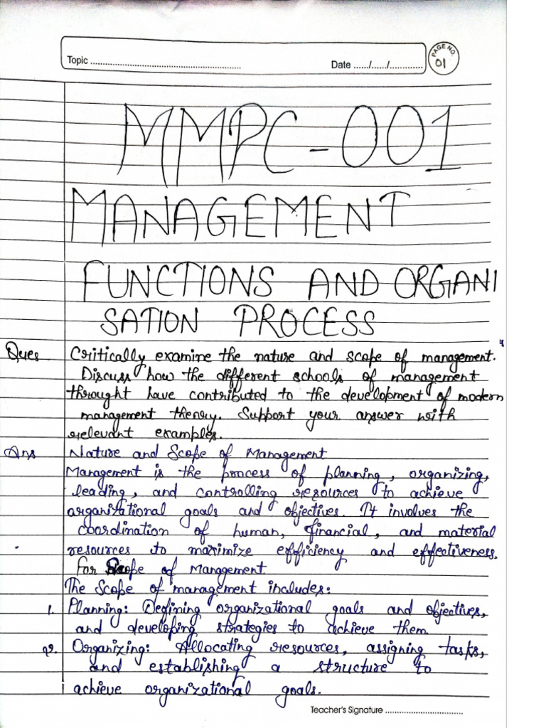 Important Notes Mba Online 2025 | PDF