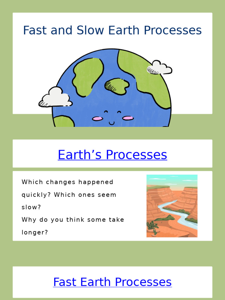 Fast and Slow Earth Processes | PDF