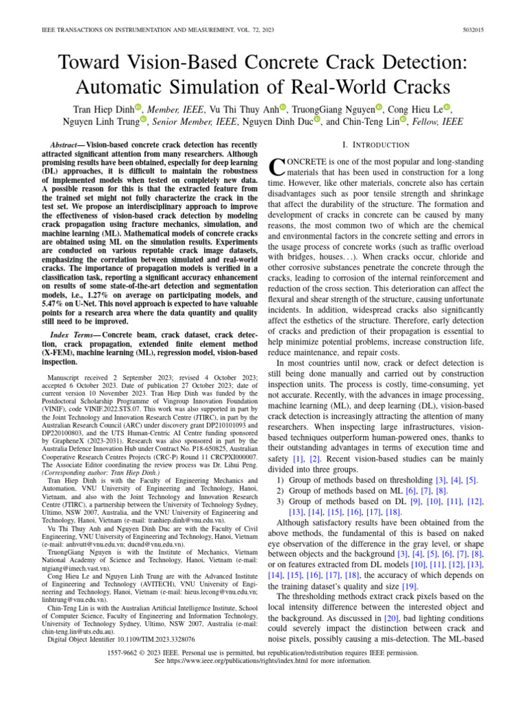 Toward Vision-Based Concrete Crack Detection Automatic Simulation of ...