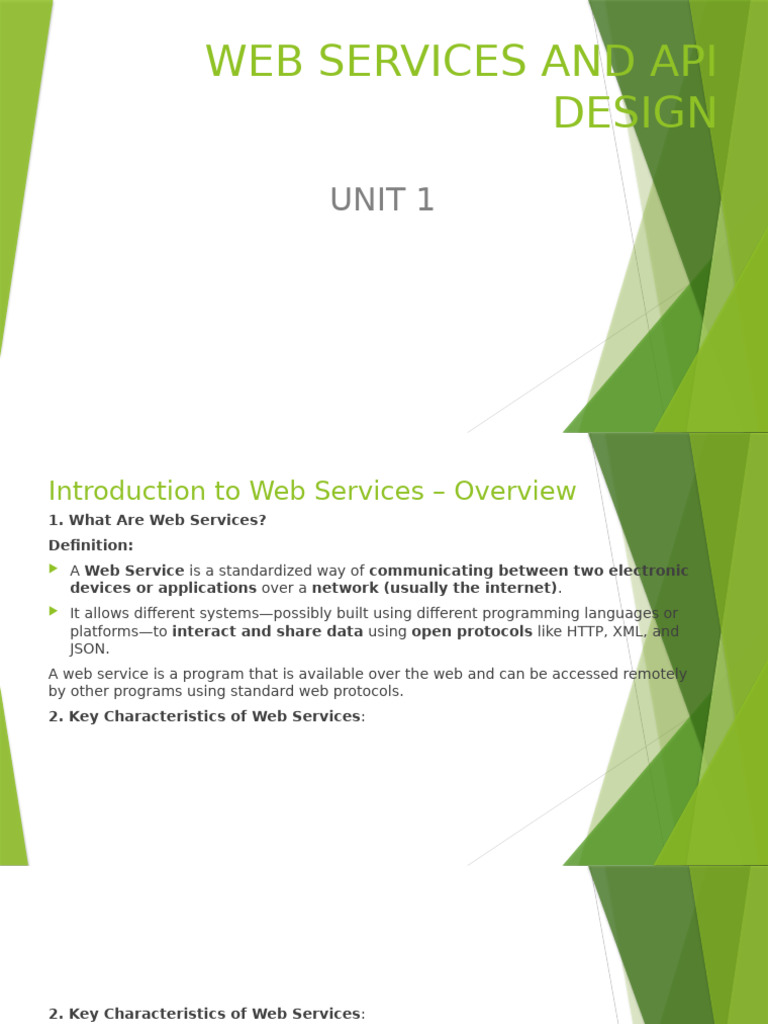 UNIT 1 | PDF | Web Service | Soap