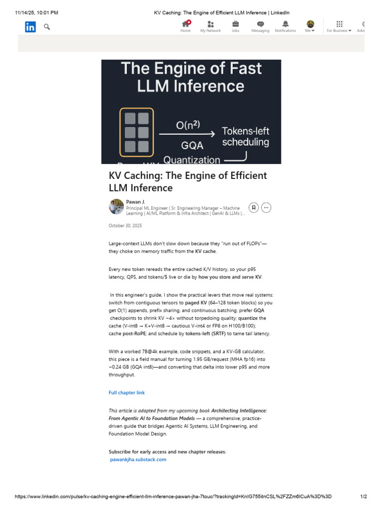Efficient KV Caching for LLM Inference | PDF | Cache (Computing ...