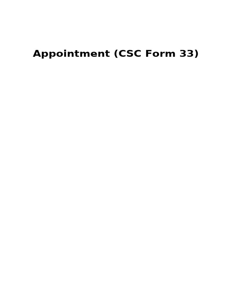 Essential CSC Forms for Employment | PDF