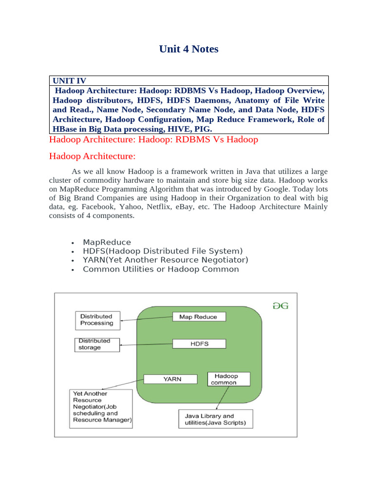 Understanding Hadoop Architecture and Components | PDF | Apache Hadoop ...