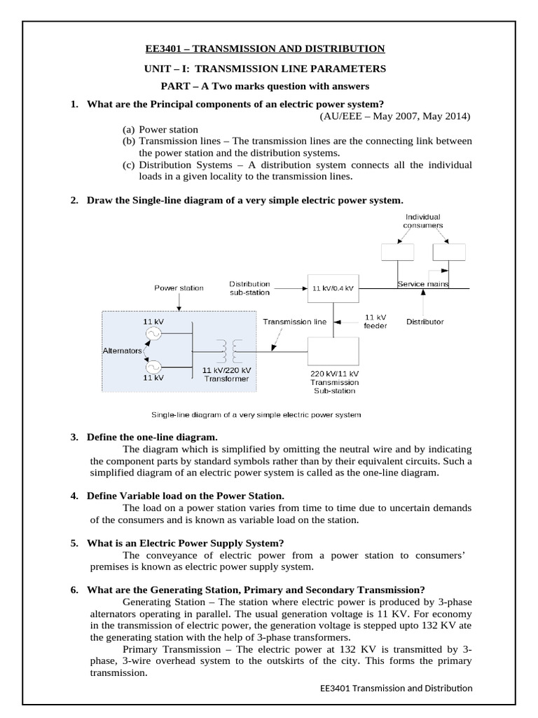 Transmission Line Parameters Overview | PDF | Electric Power ...