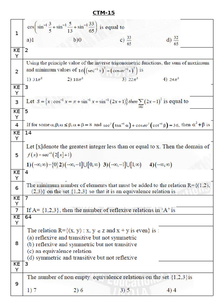 Ctm-15 Maths Assingment - SC | PDF