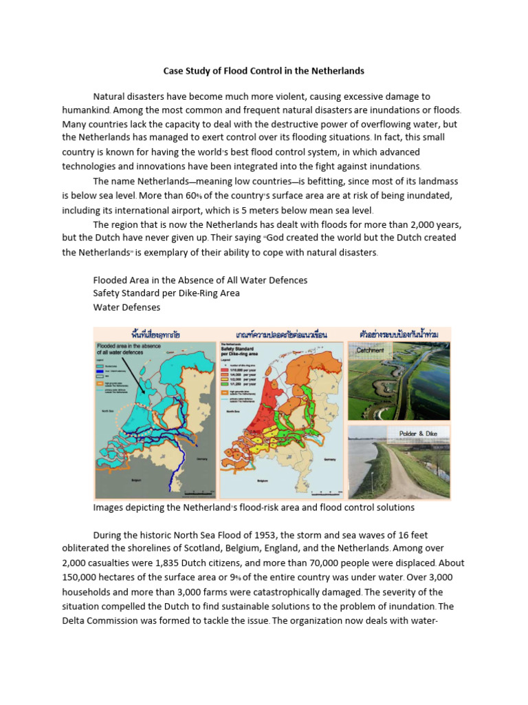 Case Study of Flood Control in The Netherlands | PDF